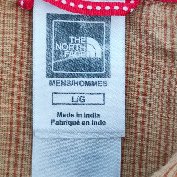 The North Face button down shirt men's size L orange-brown short sleeve cotton - Picture 5 of 9